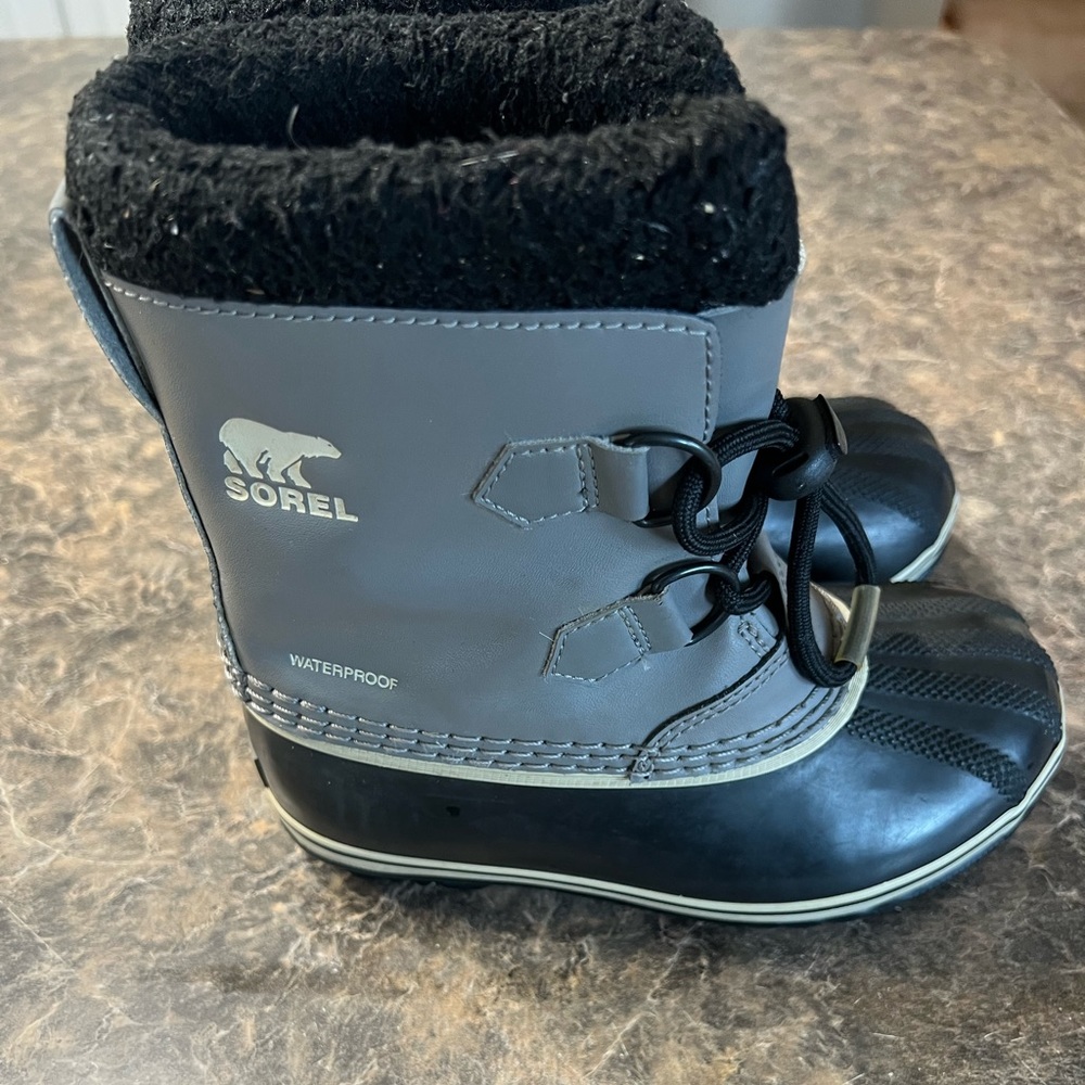 Sorel Gray Kids Snow Boot
